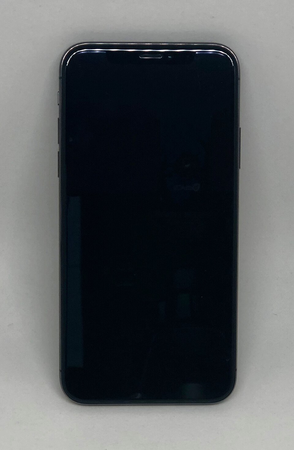 iPhone X from the front, showing the Face ID notch